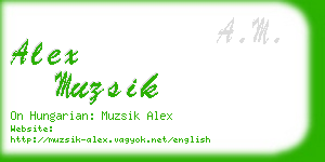 alex muzsik business card